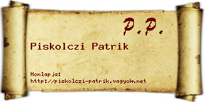 Piskolczi Patrik névjegykártya