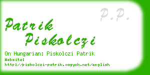 patrik piskolczi business card